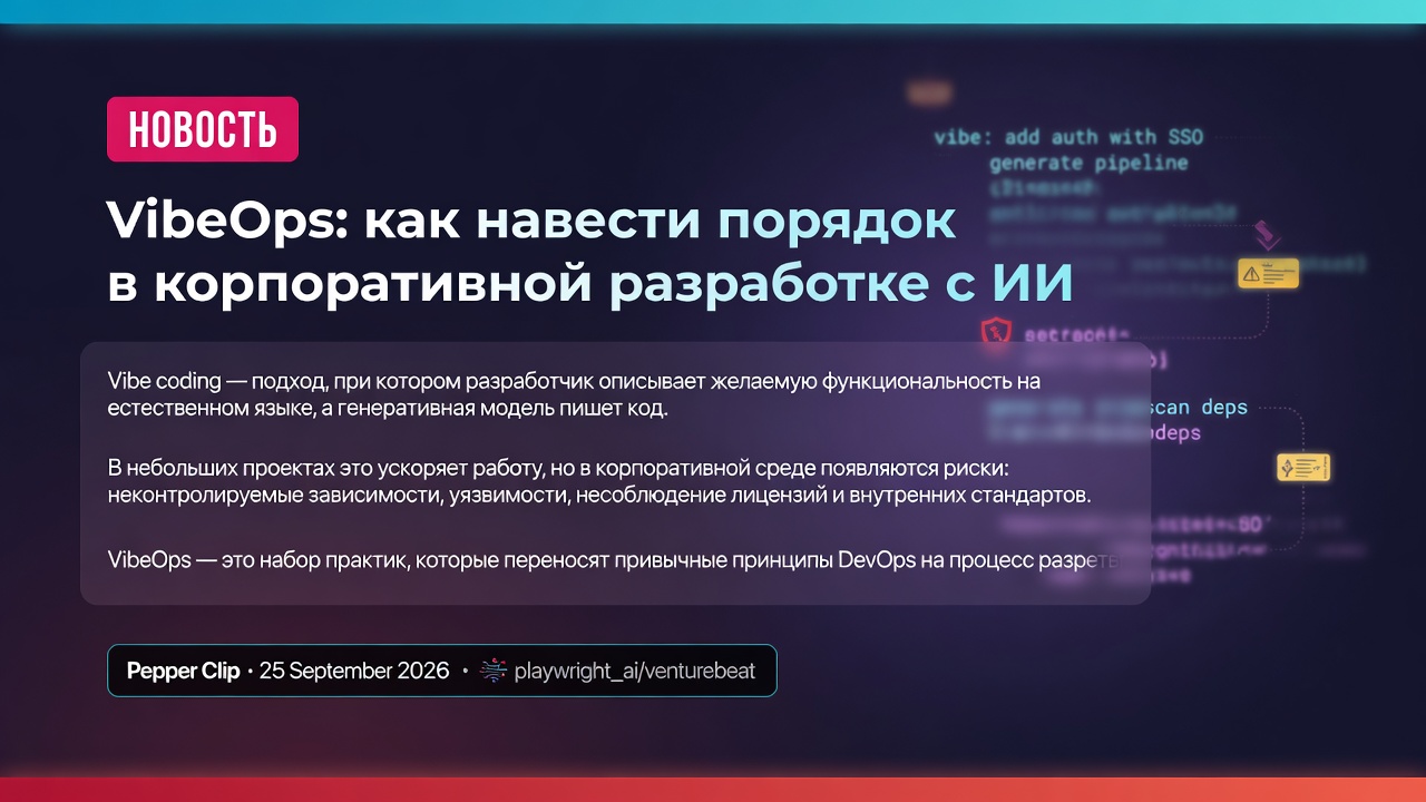 VibeOps: как навести порядок в корпоративной разработке с ИИ