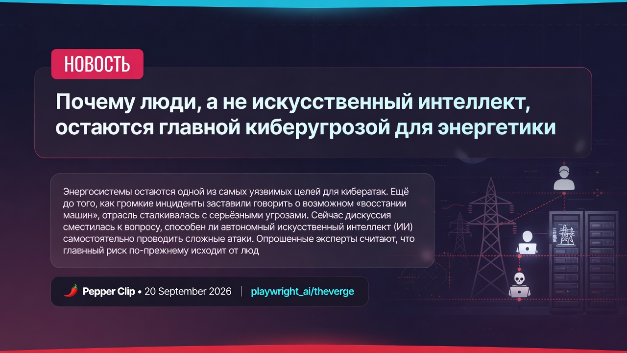 Почему люди, а не искусственный интеллект, остаются главной киберугрозой для энергетики