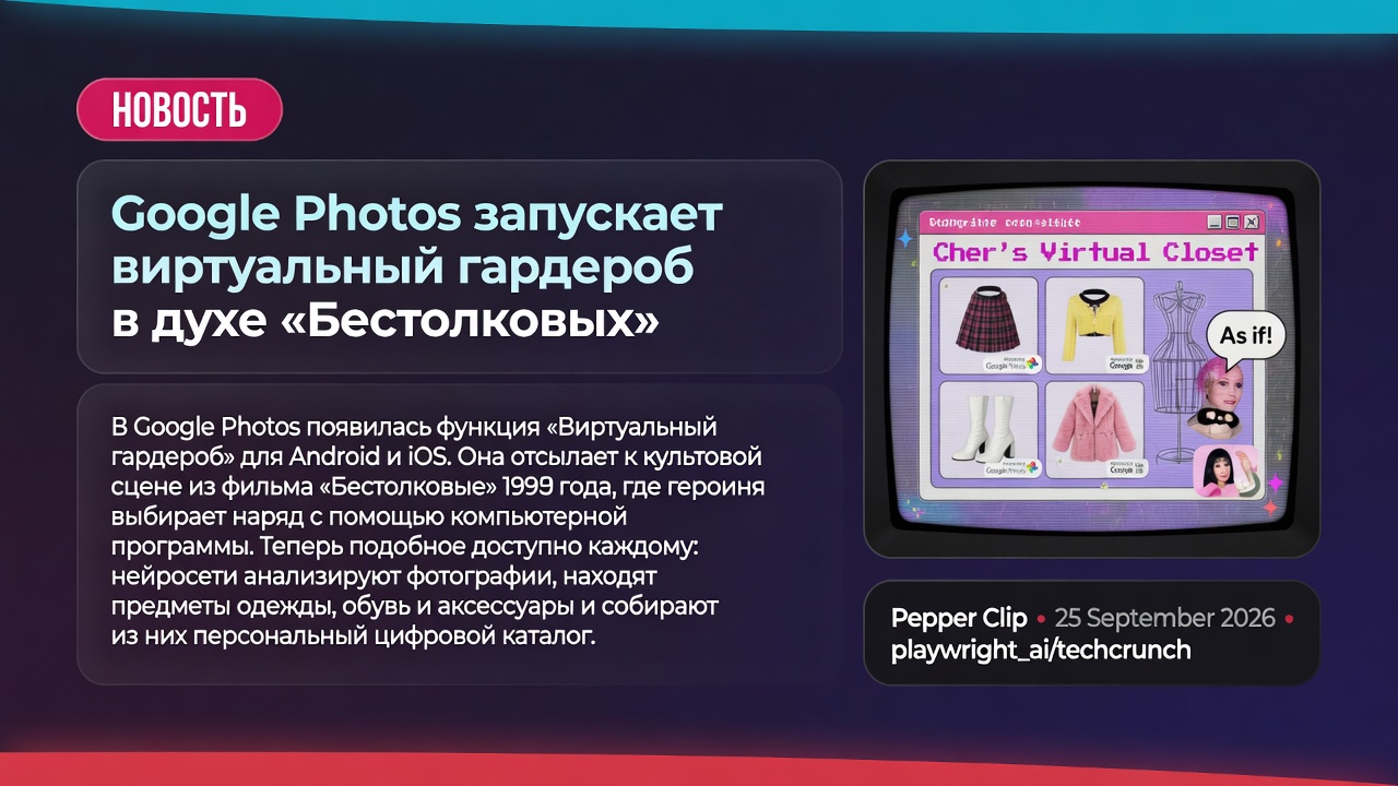 Google Photos запускает виртуальный гардероб в духе «Бестолковых»