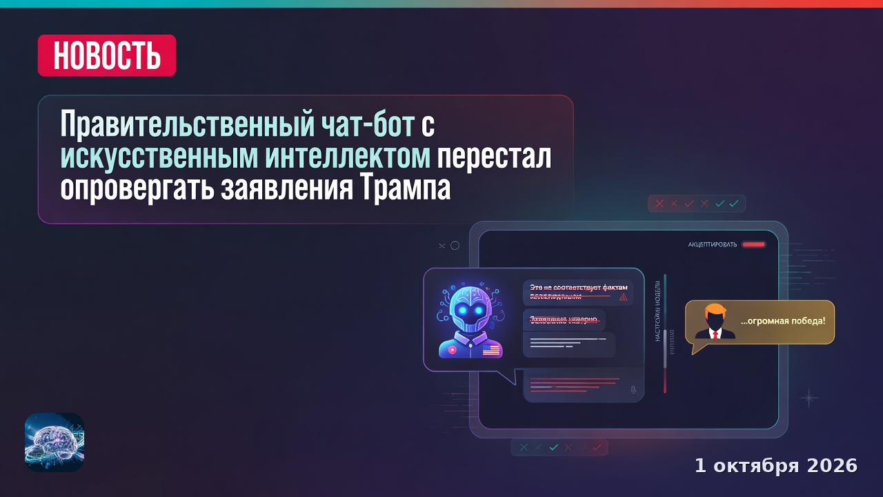 Правительственный чат-бот с искусственным интеллектом перестал опровергать заявления Трампа