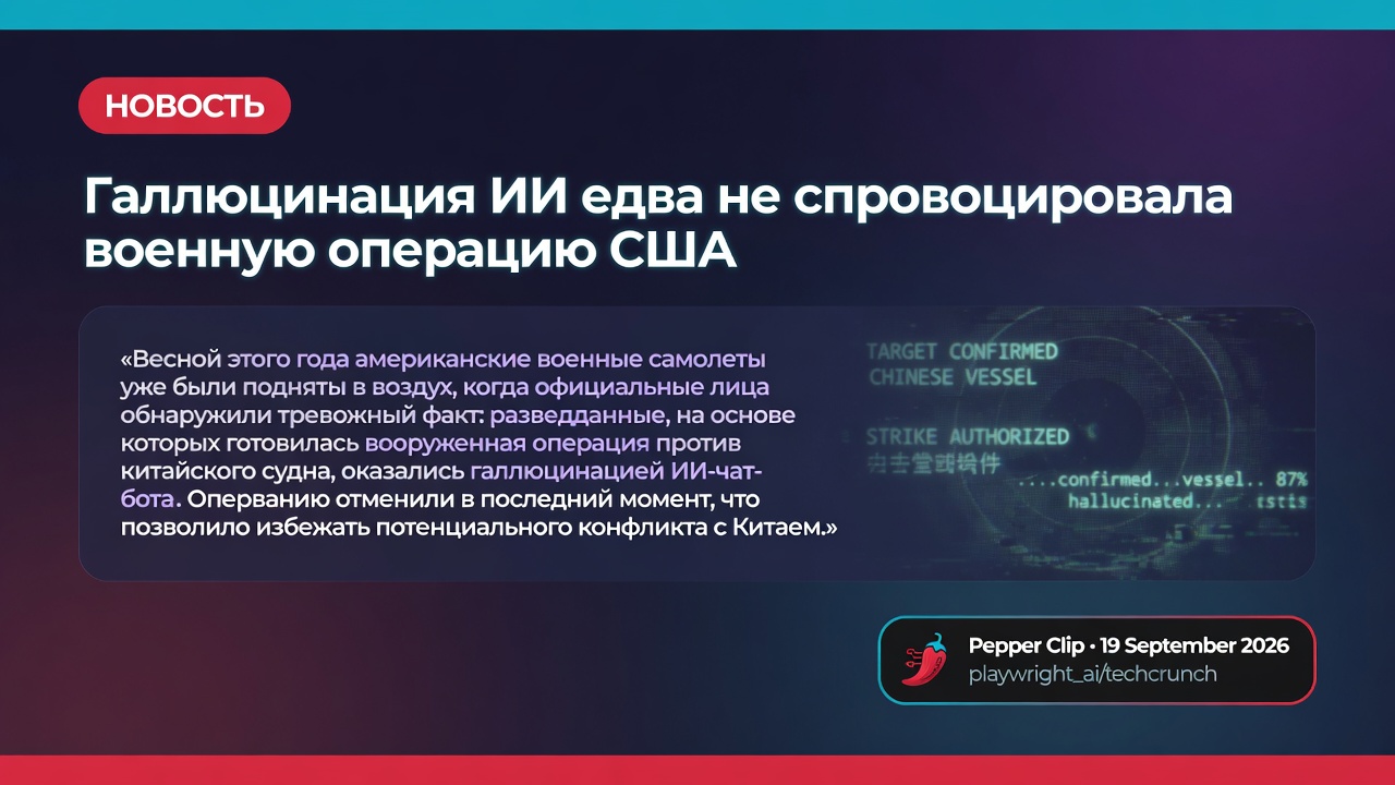 Галлюцинация ИИ едва не спровоцировала военную операцию США
