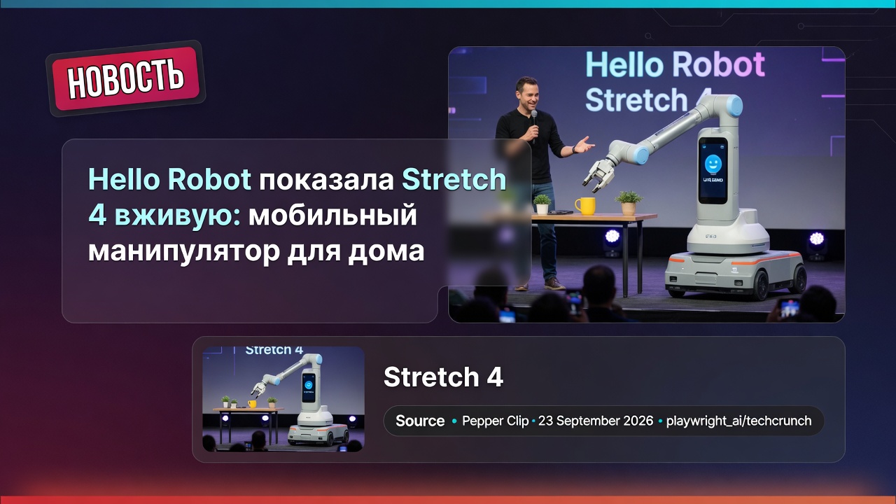 Hello Robot показала Stretch 4 вживую: мобильный манипулятор для дома