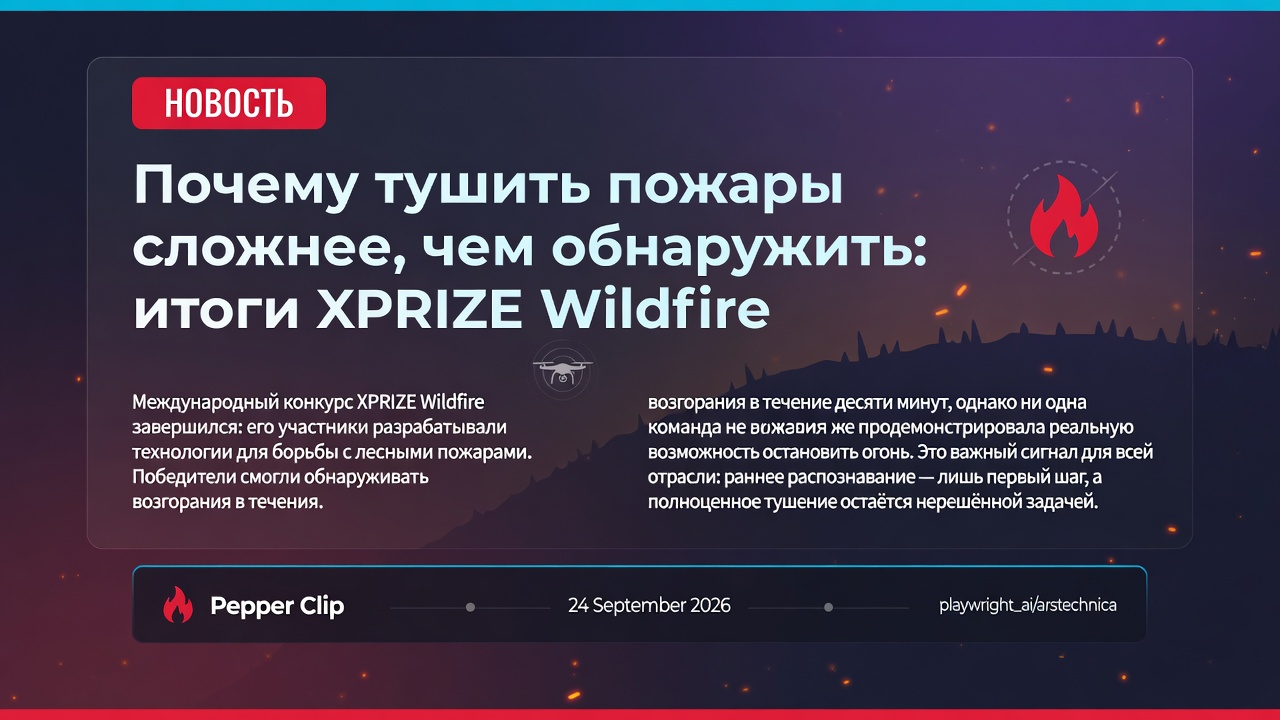 Почему тушить пожары сложнее, чем обнаружить: итоги XPRIZE Wildfire