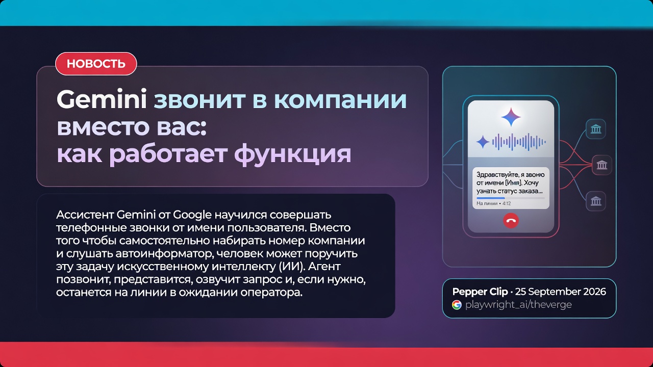 Gemini звонит в компании вместо вас: как работает функция