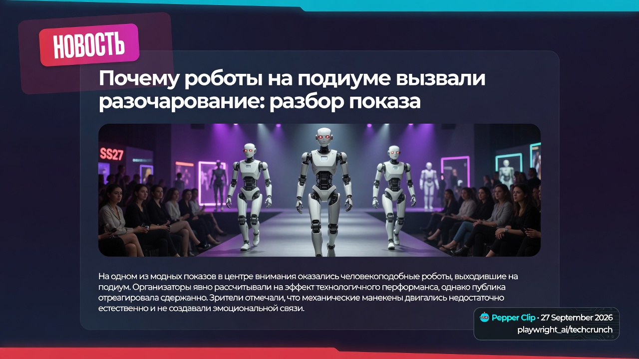 Почему роботы на подиуме вызвали разочарование: разбор показа