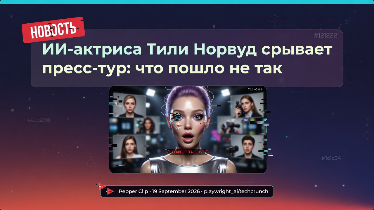 ИИ-актриса Тили Норвуд срывает пресс-тур: что пошло не так