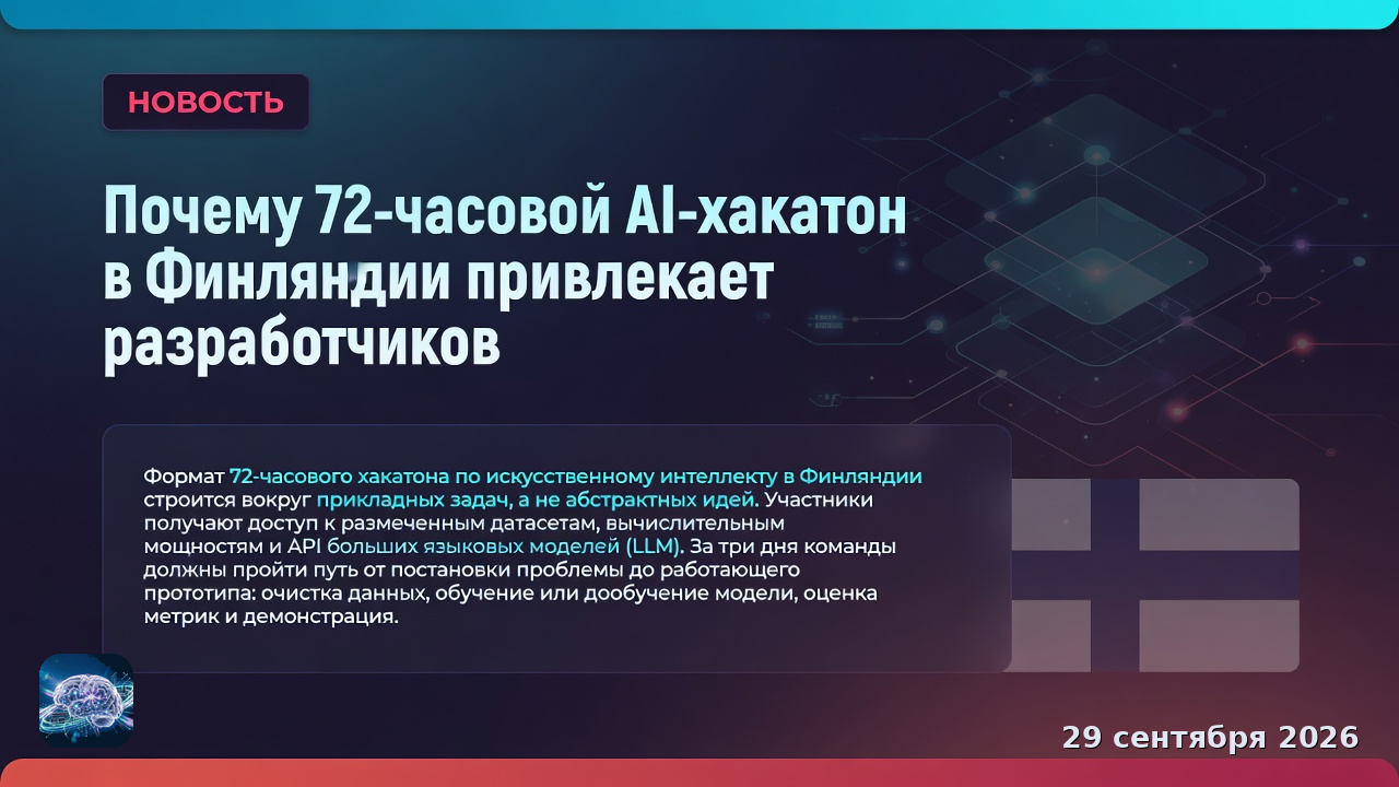 Почему 72-часовой AI-хакатон в Финляндии привлекает разработчиков
