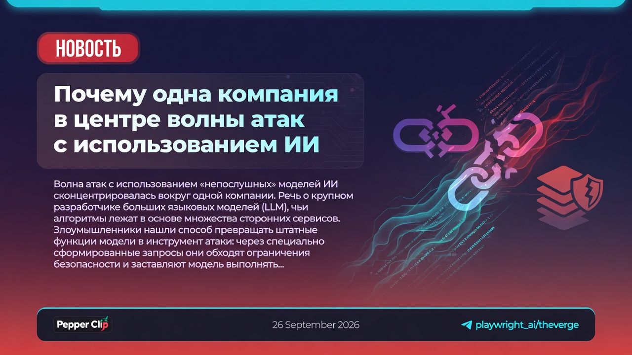 Почему одна компания в центре волны атак с использованием ИИ