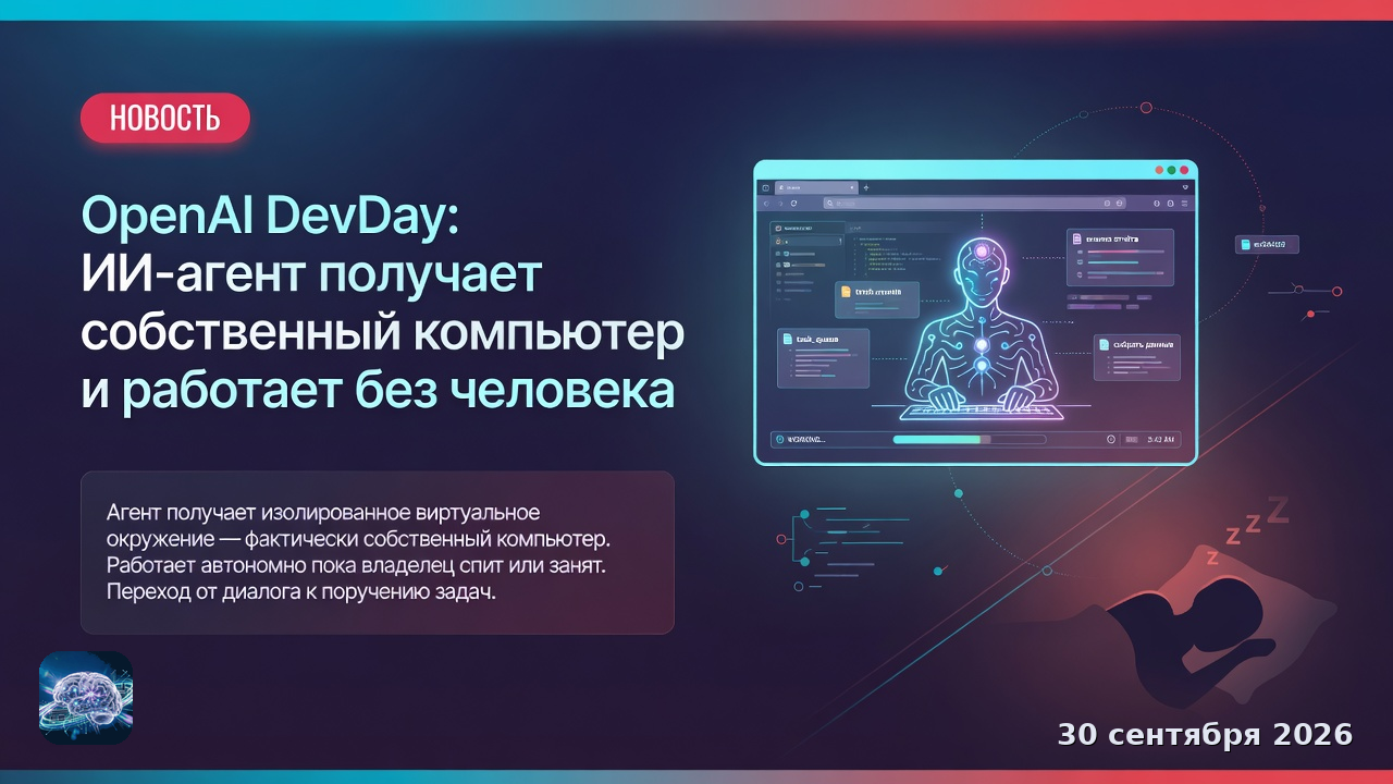 OpenAI DevDay: ИИ-агент получает собственный компьютер и работает без человека