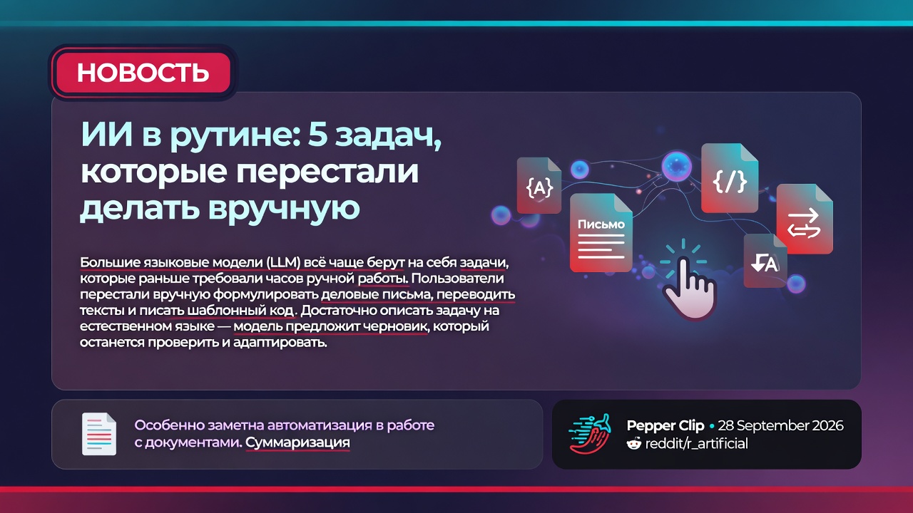 ИИ в рутине: 5 задач, которые перестали делать вручную