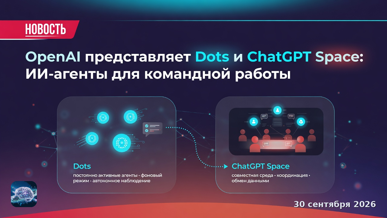 OpenAI представляет Dots и ChatGPT Space: ИИ-агенты для командной работы