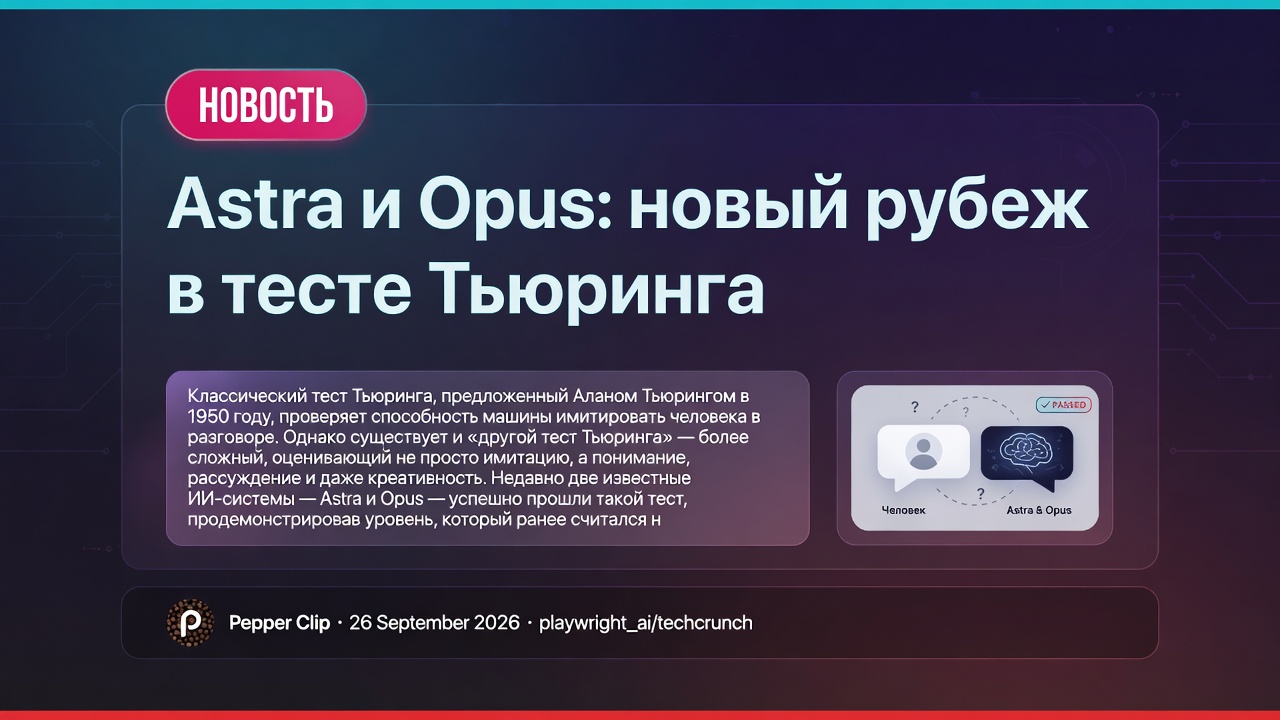 Astra и Opus: новый рубеж в тесте Тьюринга