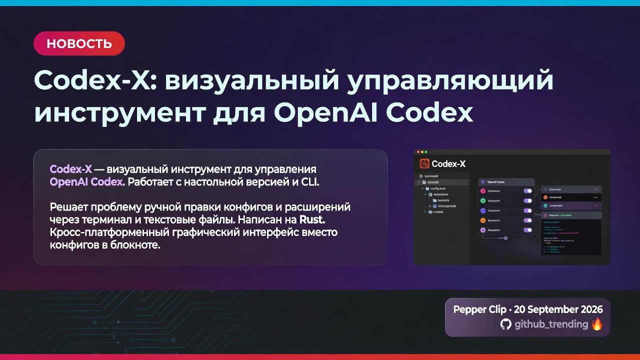 Codex-X: визуальный управляющий инструмент для OpenAI Codex