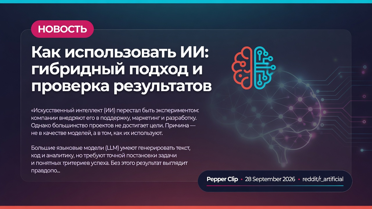 Как использовать ИИ: гибридный подход и проверка результатов