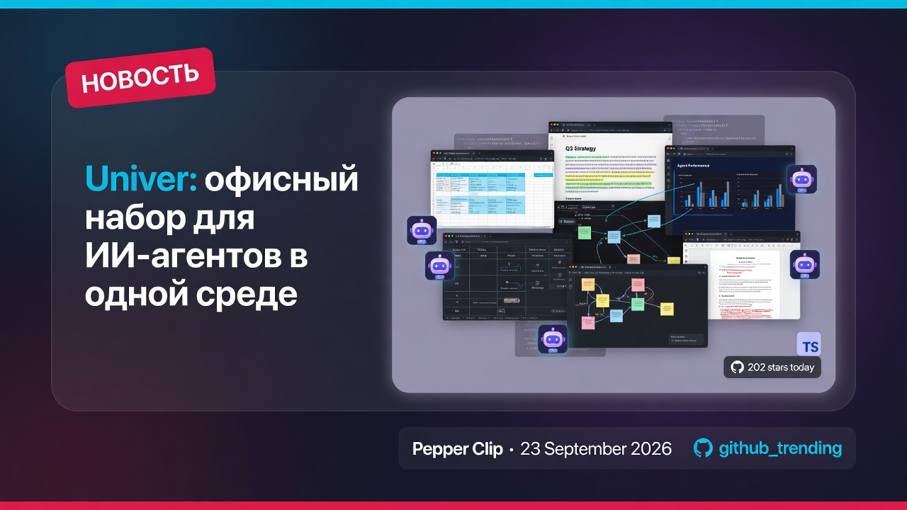 Univer: офисный набор для ИИ-агентов в одной среде
