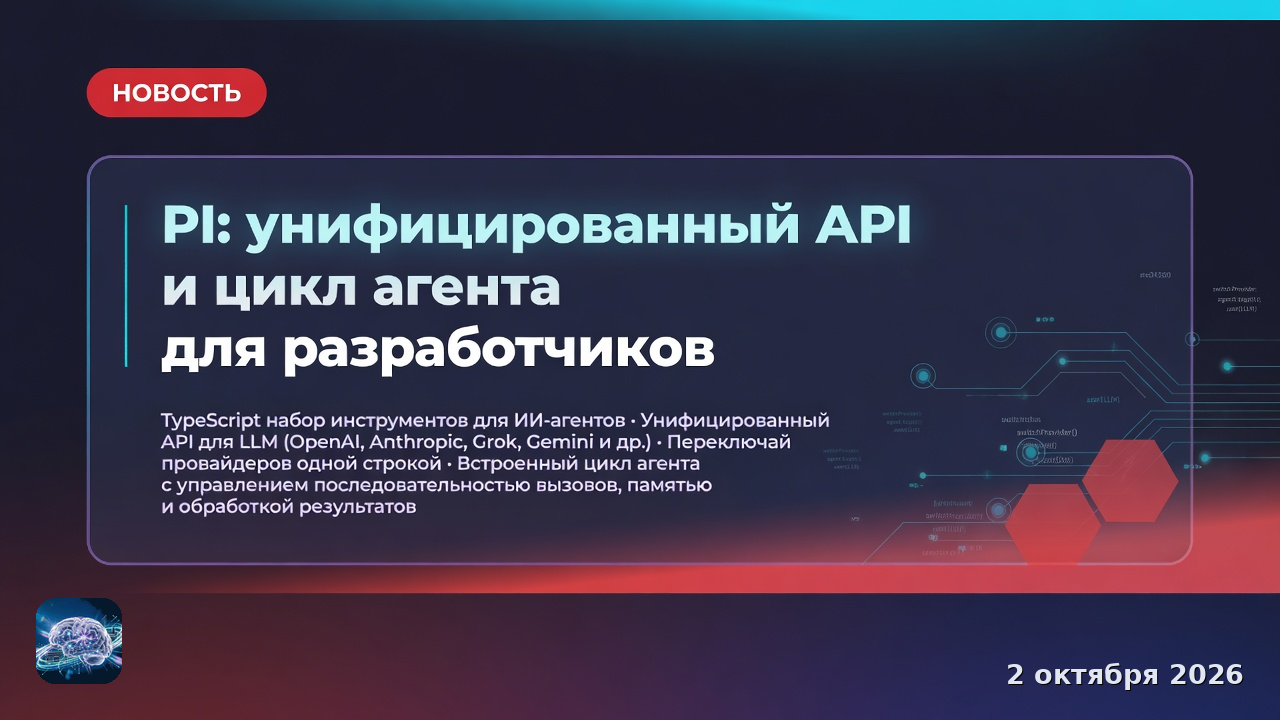 PI: унифицированный API и цикл агента для разработчиков