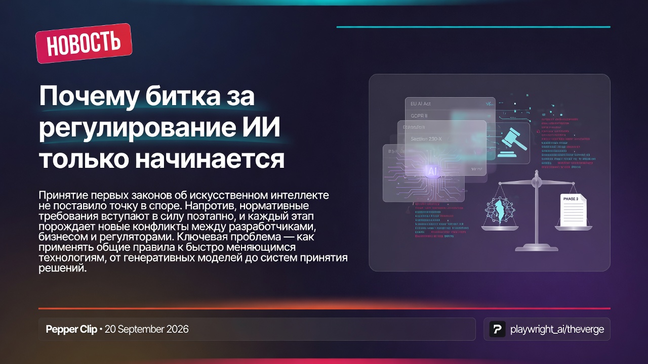 Почему битва за регулирование ИИ только начинается