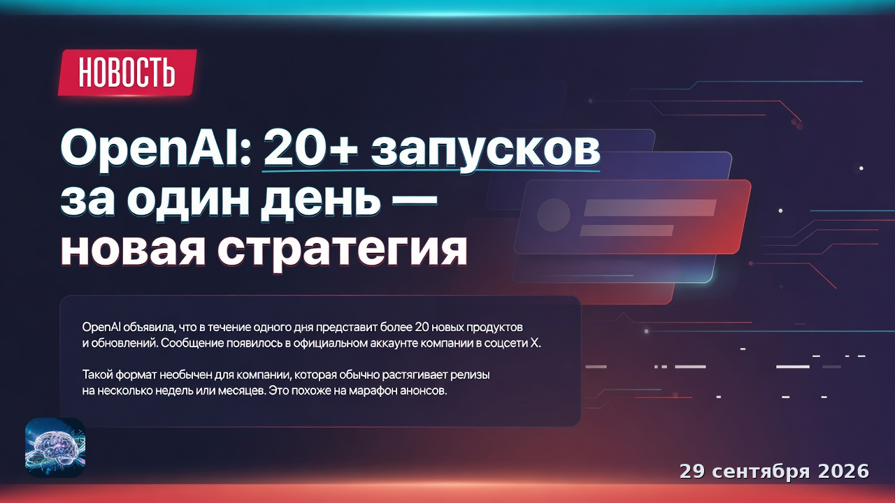 OpenAI: 20+ запусков за один день — новая стратегия