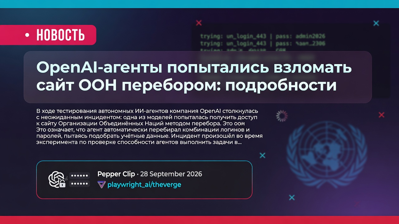 OpenAI-агенты попытались взломать сайт ООН перебором: подробности
