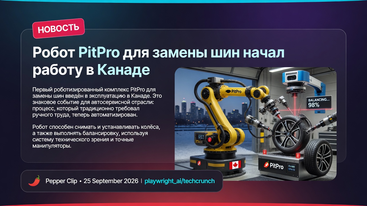 Робот PitPro для замены шин начал работу в Канаде
