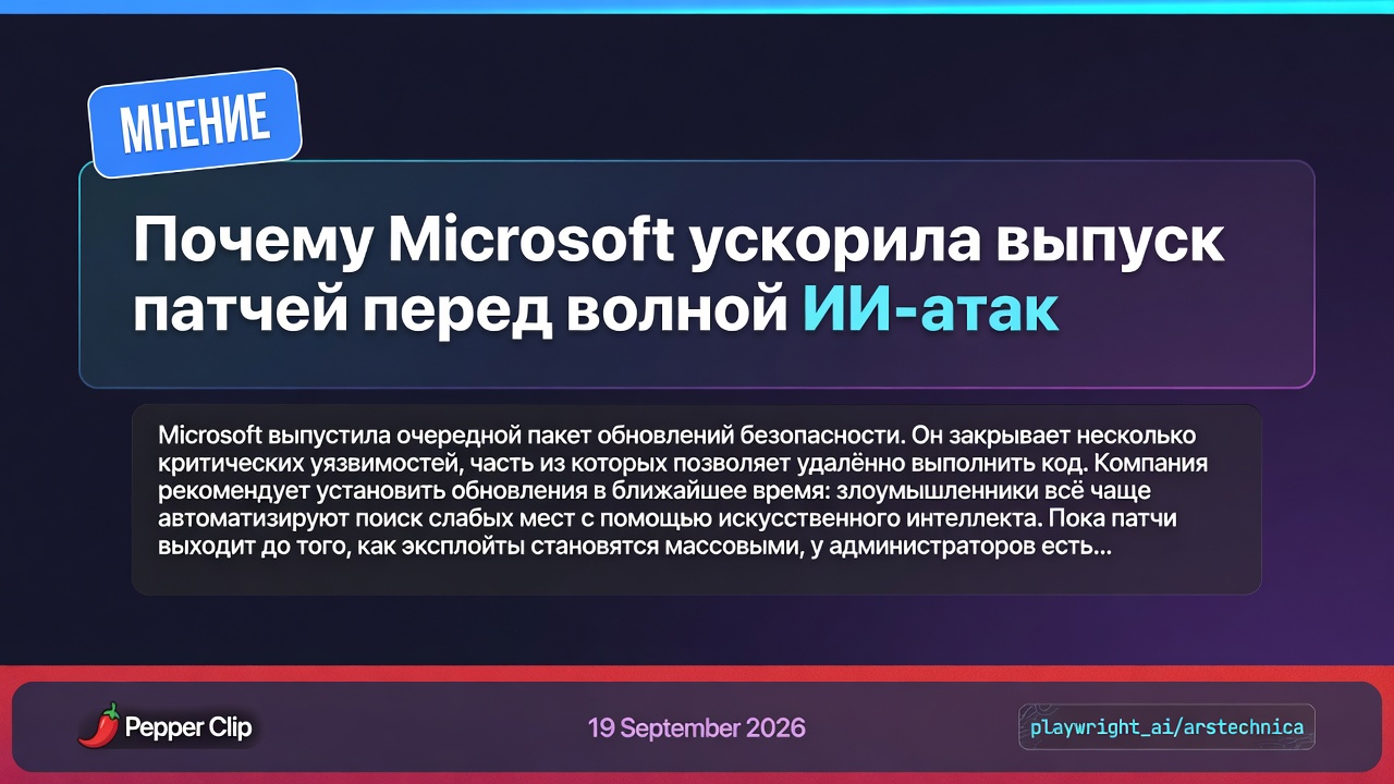 Почему Microsoft ускорила выпуск патчей перед волной ИИ-атак